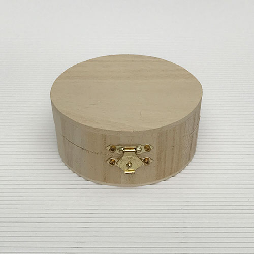 圓形橡木珠寶盒